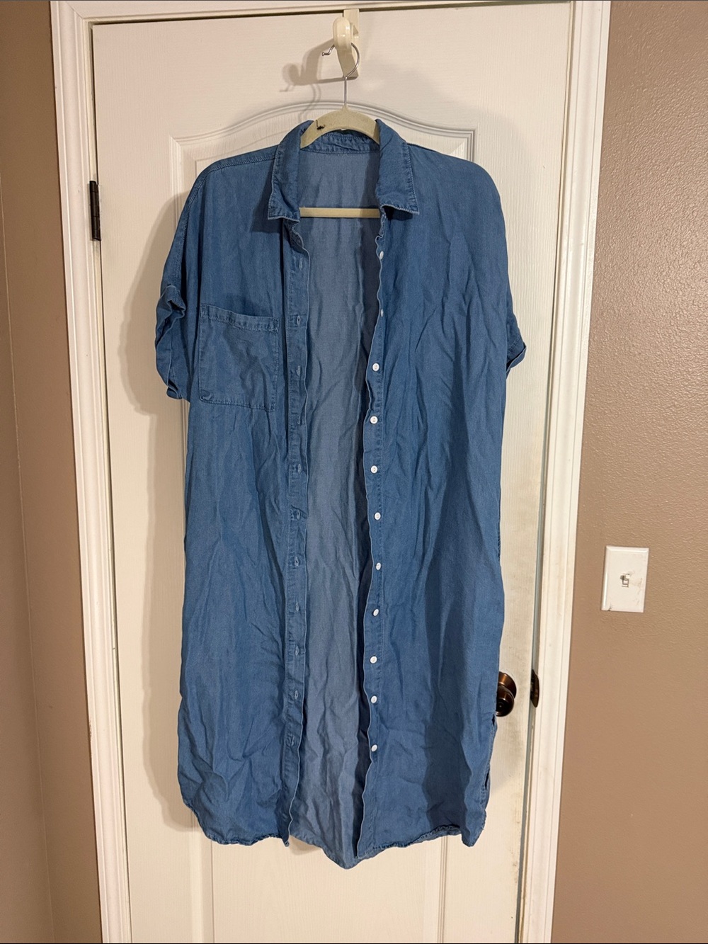 Women’s Blue Button-Down Shirt Dress
